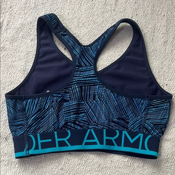 Under Armour Blue Patterned Sports Bra - Picture 3 of 3